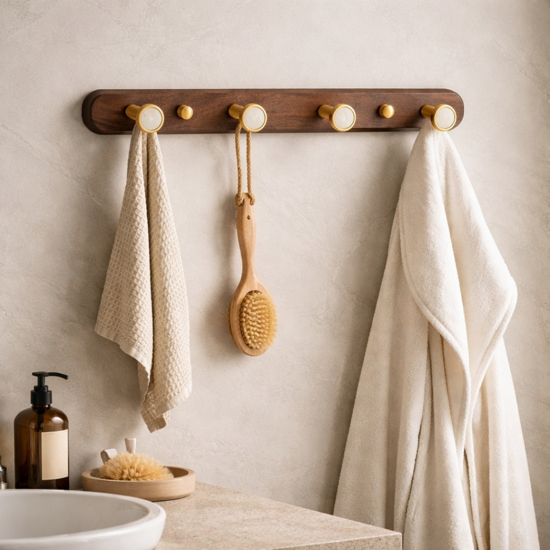 Barre porte manteau mural