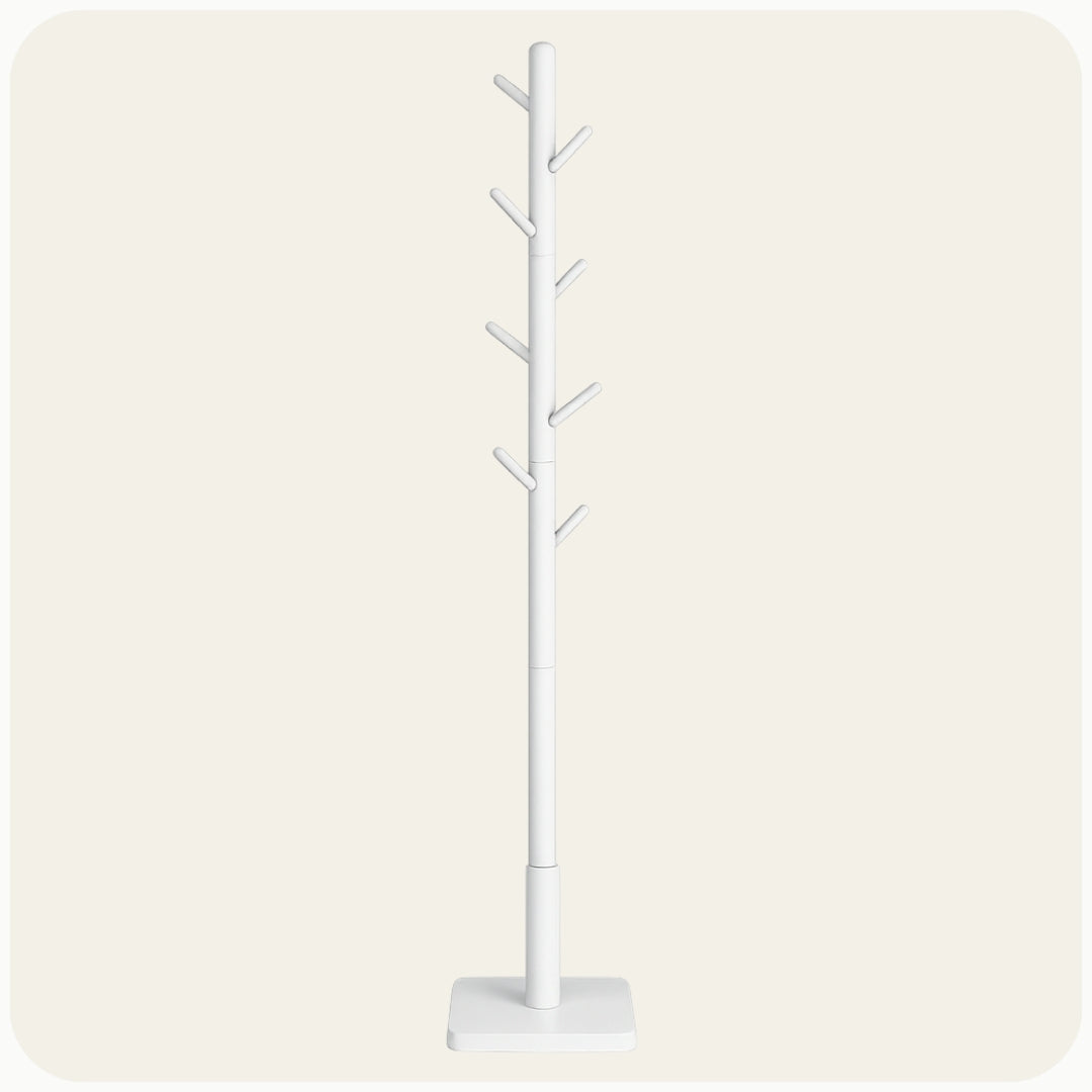 Porte manteau blanc sur pied