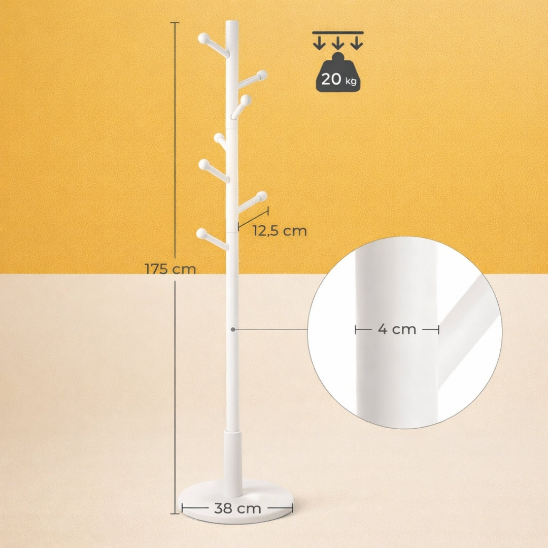 Porte manteau bois blanc