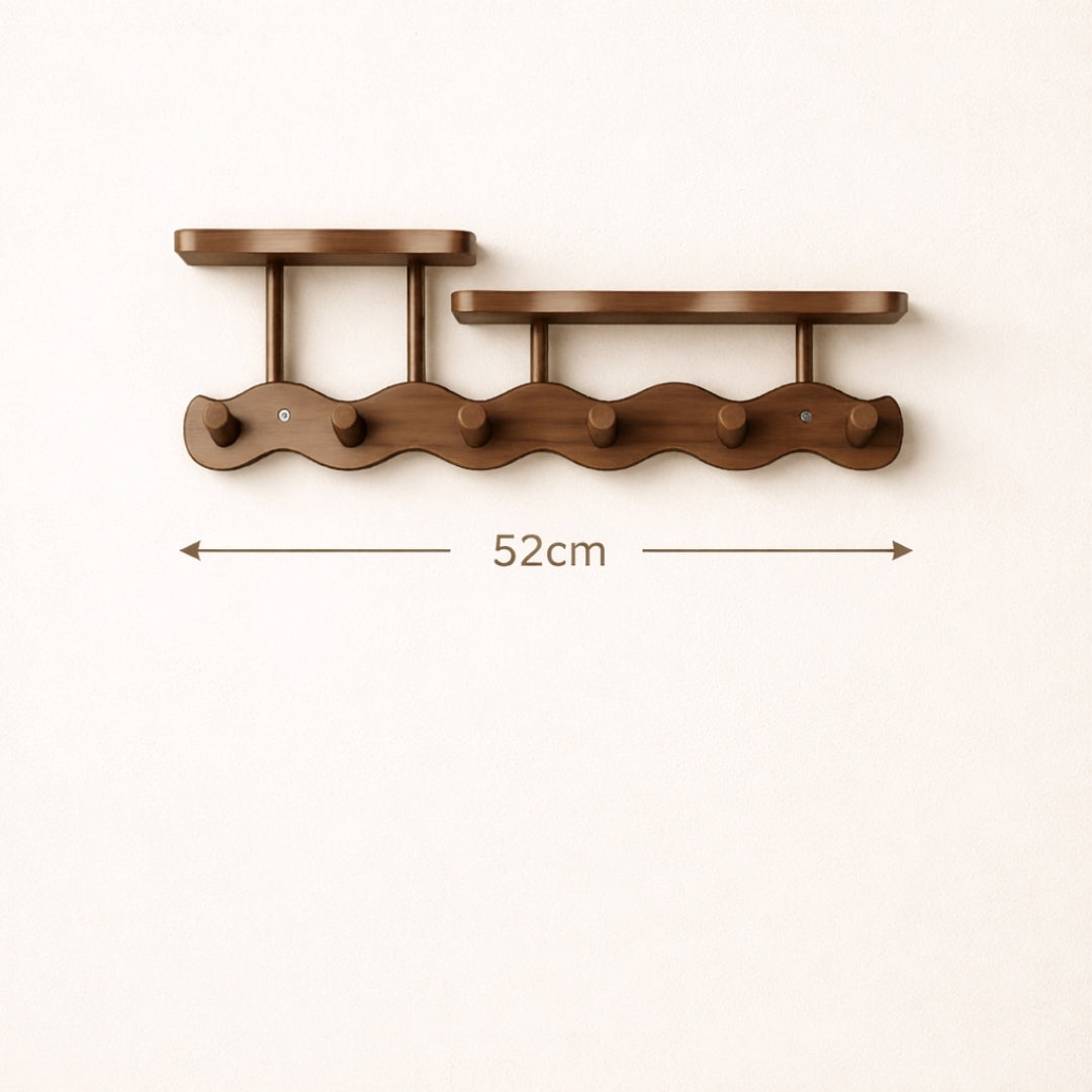 porte manteau étagère bois