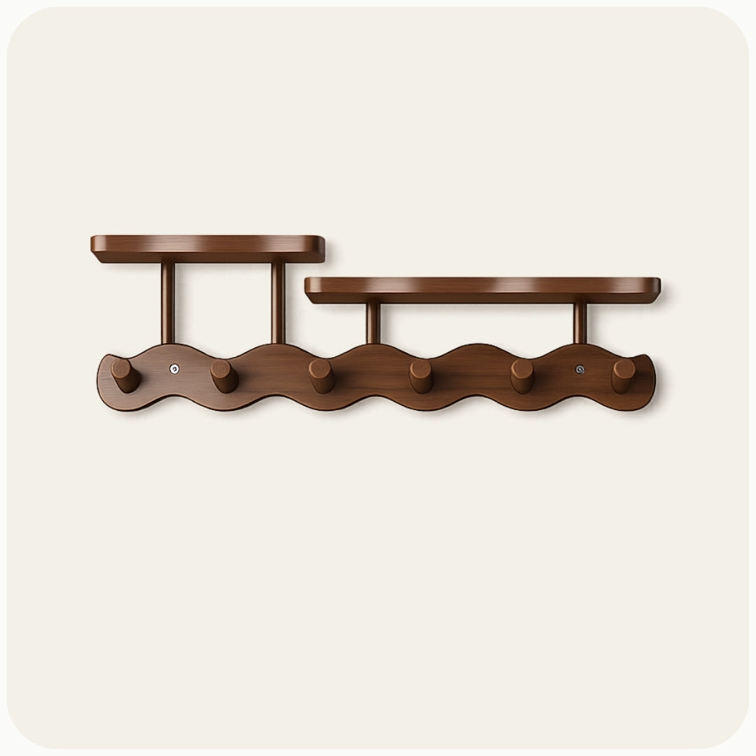 porte manteau étagère bois