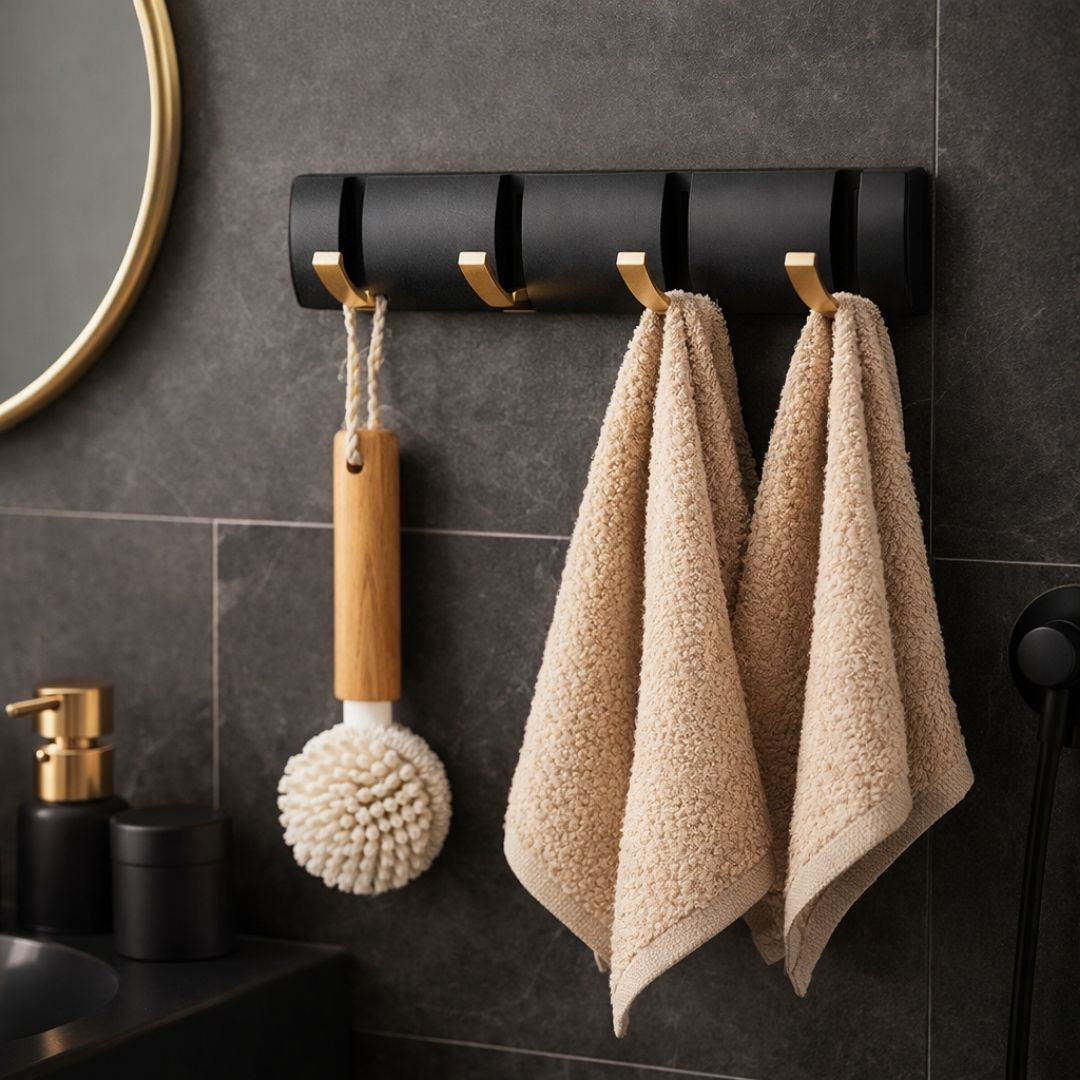 Porte manteau murale noir