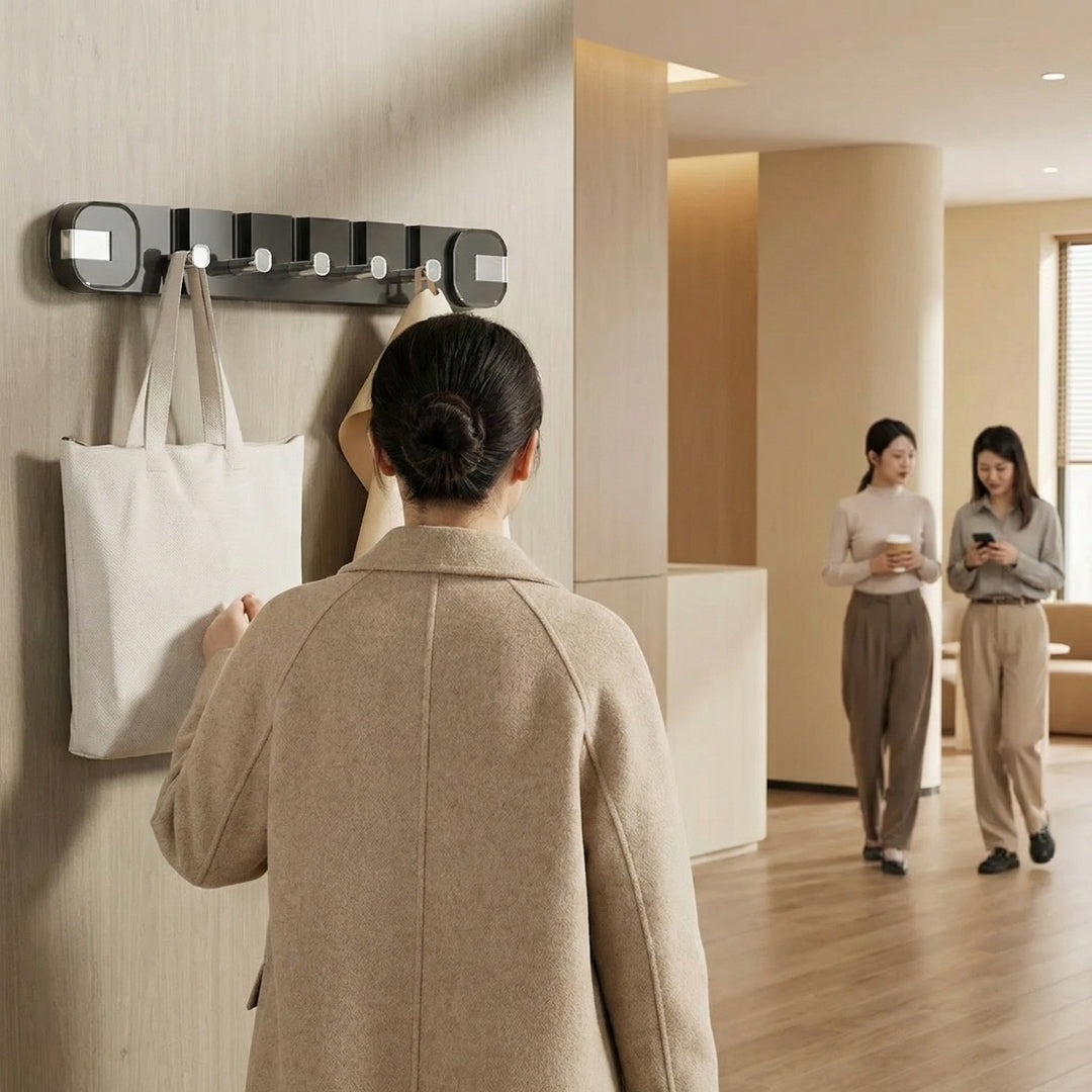 Porte manteau noir mural