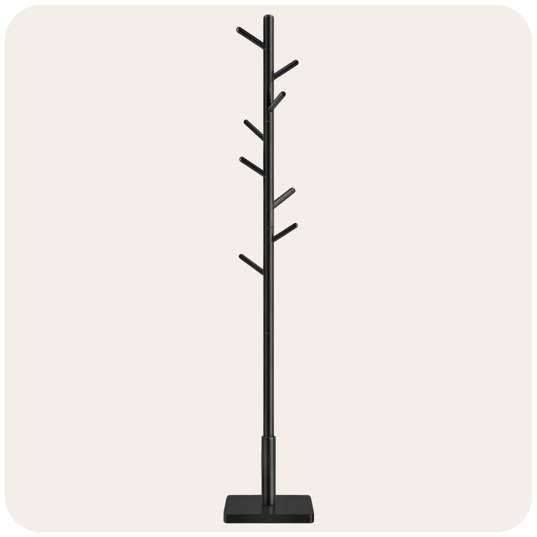 Porte manteau noir sur pied